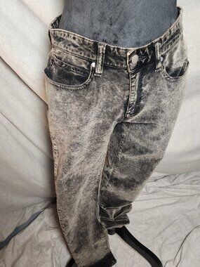 Share Eileen Fisher Acid Wash Velvet Skinny Pants Mid Rise Size 6